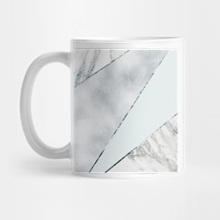 Sparkling ice silver with grey marble Mug